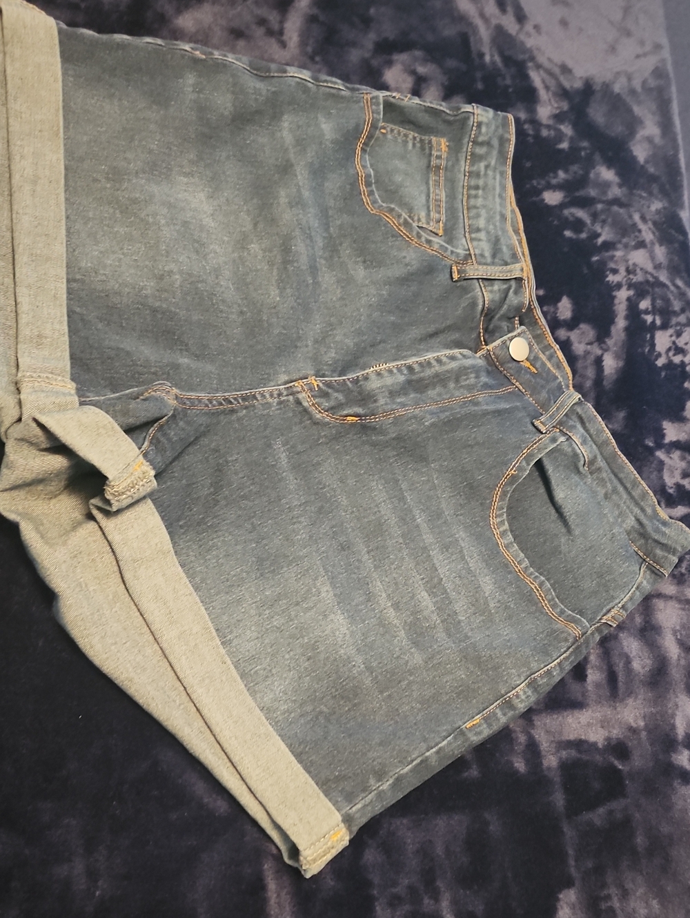 Classic Dark Wash Denim Shorts